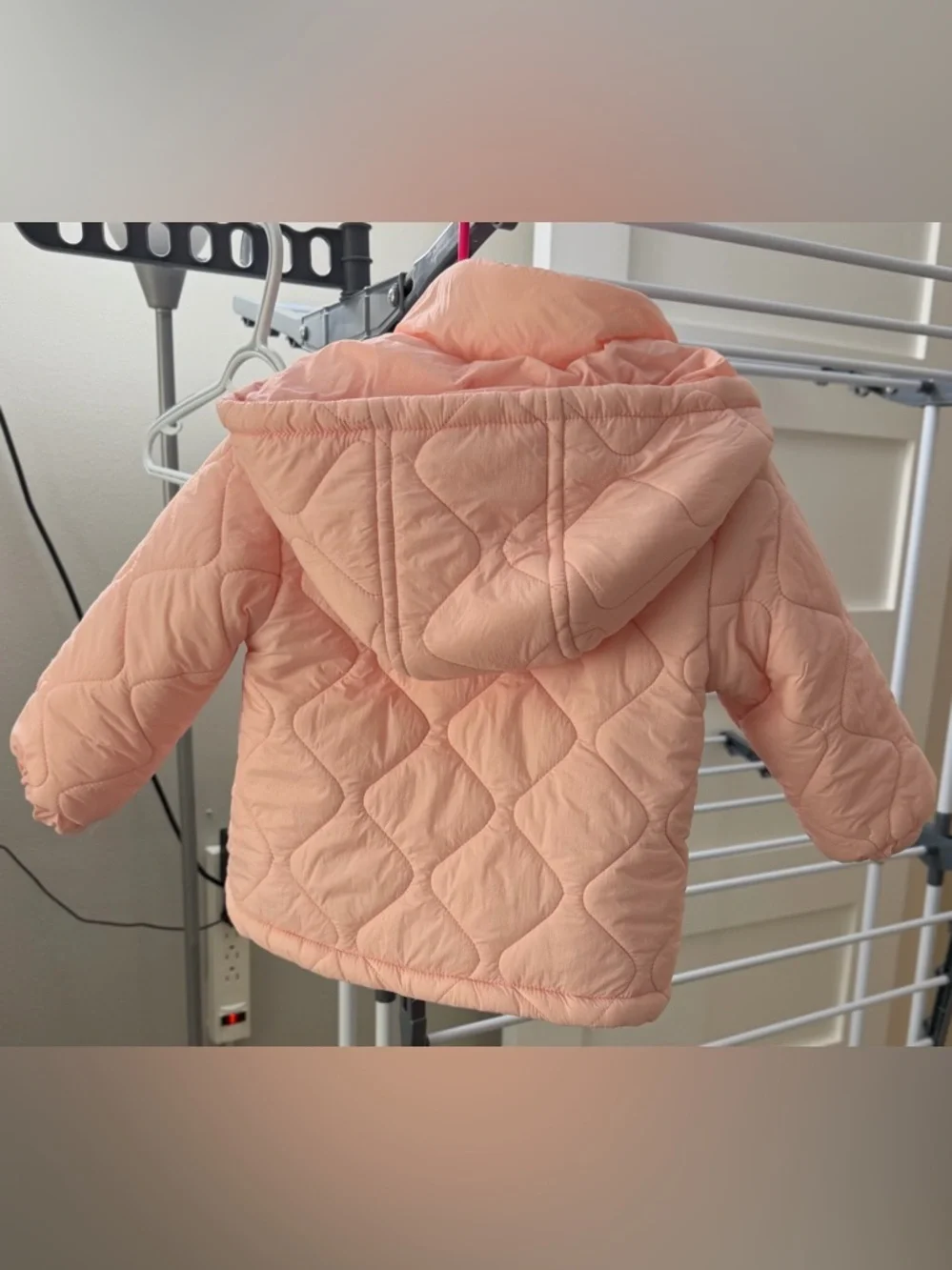 Urban Republic Quilted Hooded Puffer Jacket - Peach